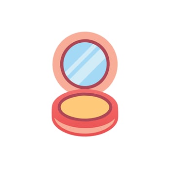 A compact compact powder compact makeup icon illustration vector