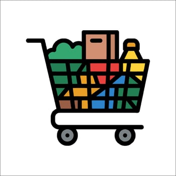 Shopping cart icon illustration vector