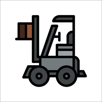 Forklift truck icon illustration vector