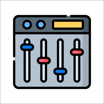 A mixer icon on a white background vector