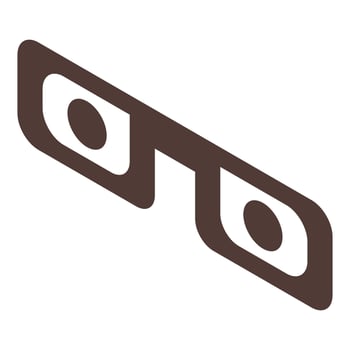Brown smart glasses representing futuristic technology and augmented reality vector