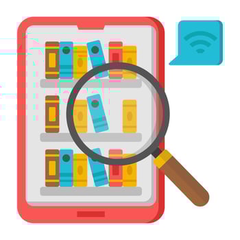 A trendy design icon of search book vector
