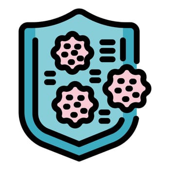 Immune system protecting from bacteria and viruses icon vector