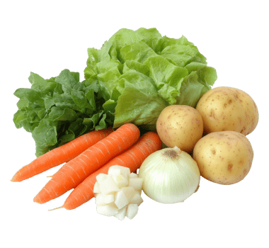 Fresh veggies lettuce, carrots, potatoes png