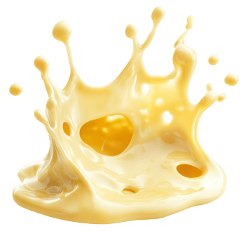 Liquid splash made of yellow substance in motion png