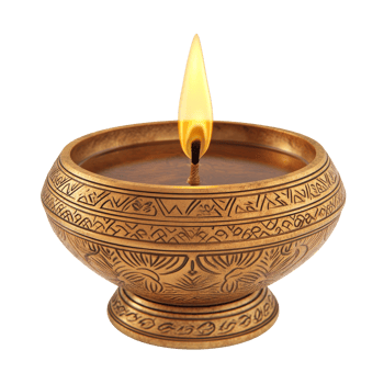 Warm light decorative oil lamp png
