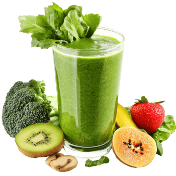 Fresh fruit and veggie smoothie png