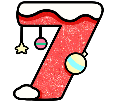 Chrismas Number 7 Clipart Chrismas Clipart images Chrismas Doodle Letters Chrismas decoration png