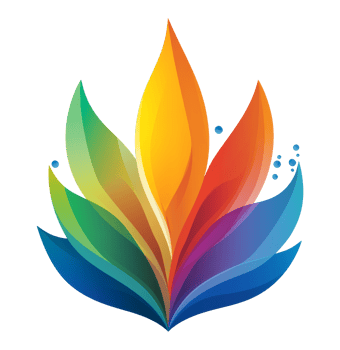 Colorful abstract design resembling a flower shape png