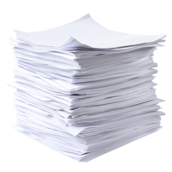 Stack of blank sheets on a white background png