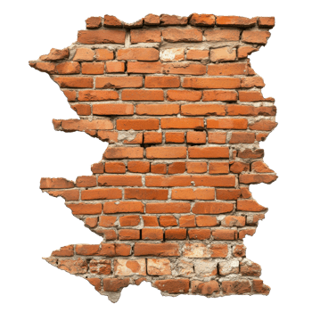 Daylit urban exposed brick wall png