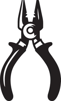 Pliers tool use for various mechanical work vector