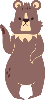 cartoon brown bear cute animal png