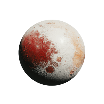 Red and White Planet Surface with Craters and Texture png