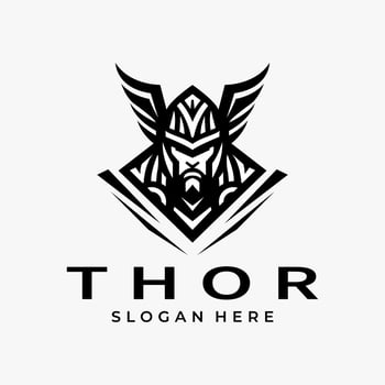 Thor Mascot Logo Design, Creative Logo , Free Download vector