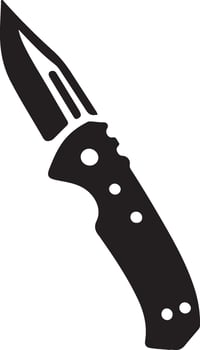 Utility knife for survival life. vector