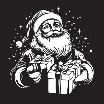 Santa Claus with gifts vector