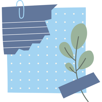 dot sticky note with leaf png