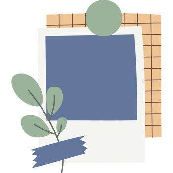 photo sticky note with leaf png