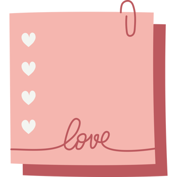 love list blank sticky note png