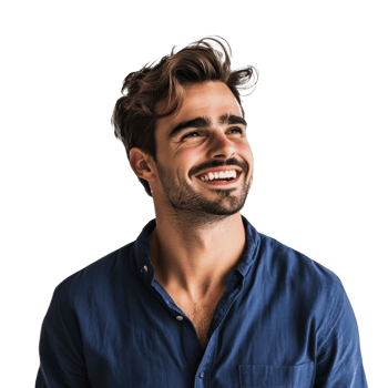 Smiling young man on a plain background png