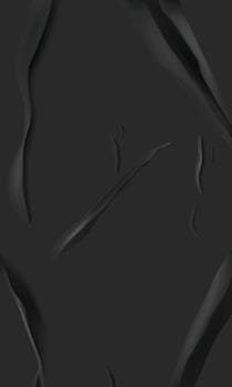 Blank black paper 3D background vector