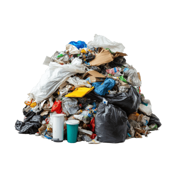 Big pile of mixed trash at dump png