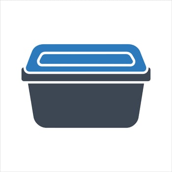 Food container icon vector