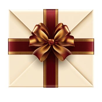 Elegant gift box with a stylish ribbon and bow png