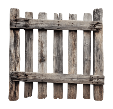 Weathered wooden pallet on display png
