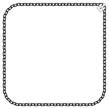 A black and white drawing of a square frame png