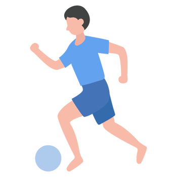 man playing football icon png
