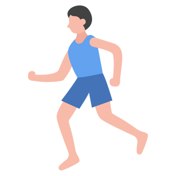 man running falt illustration png
