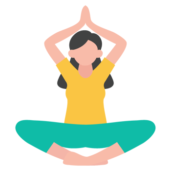 woman doing yoga illustration png