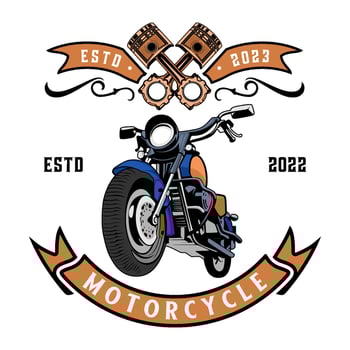 Modern vintage motorcycle logo design Vintage sports motorcycle design elements. vector