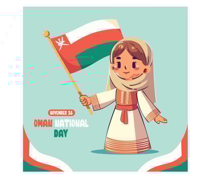 Illustration for Oman National Day vector
