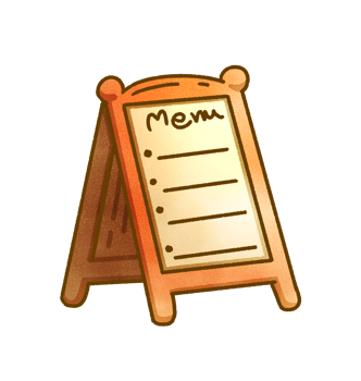 Handdrawn Brown Bear Hug Bakery png