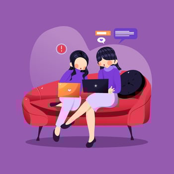 Business women with partner vector