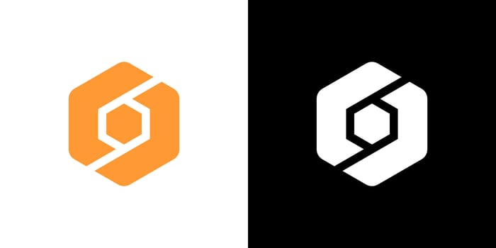 Hexagon cube box icon logo company business design concept vector
