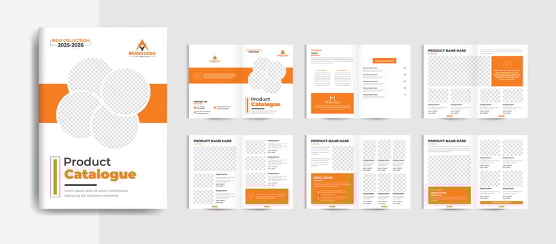 Product catalogue design template and furniture product catalogue vector