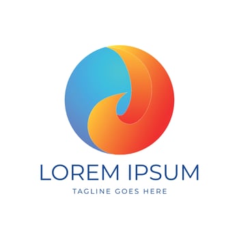 Modern Abstract Circular Hot and Cool Element for Heating and Cooling Corporate Business Logo Icon Design vector