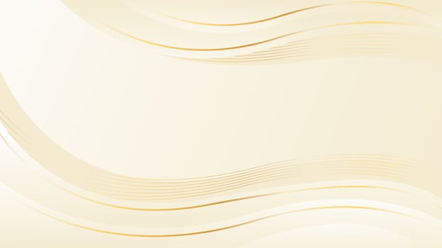 Elegant beige luxury wave background. Creative wallpaper with gold lines vector