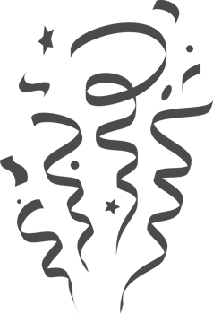 Confetti explosion. Elements for birthday party and carnival celebration. Falling serpentine and burst of firework for surprise and gift decoration. png