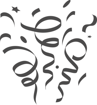 Confetti explosion. Elements for birthday party, carnival celebration. Falling serpentine and burst of firework for surprise and gift decoration png