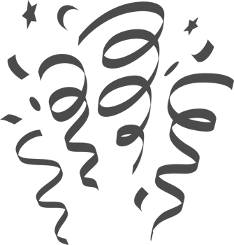 Confetti explosion. Elements for birthday party and carnival celebration. Falling serpentine and burst of firework for surprise and decoration. png
