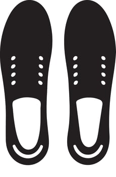 Unique Shoes Silhouette Illustration Design Ideas vector