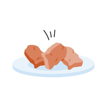 Trendy hand drawn icon of chicken nuggets vector