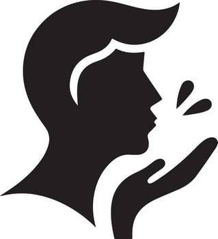 Unique Blowing Kiss Silhouette Art Collection vector