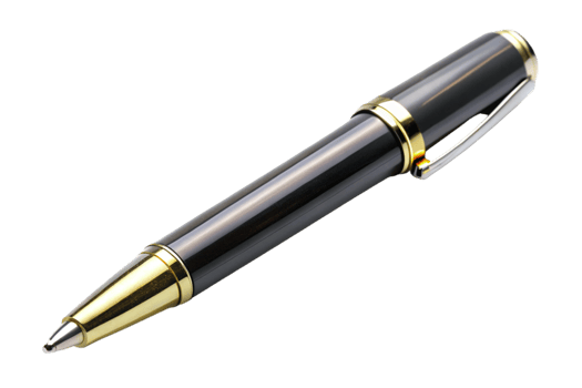 Sophisticated ballpoint pen in white and silver design, packaged in a gift box, perfect for business or personal gifts png