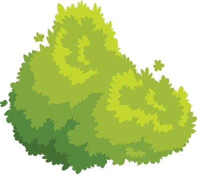 Vibrant green bush adds nature and freshness to gardens and parks, creating a serene atmosphere ideal for landscaping and decoration vector